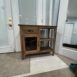 Wooden Table With shelves 