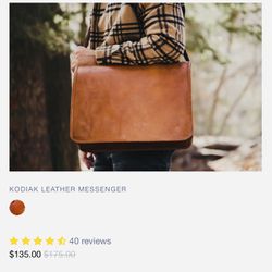 Kodiak Leather Messenger Bag 