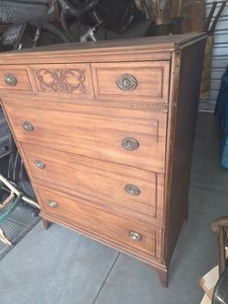 Vintage tall boy dresser