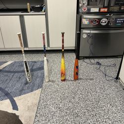 4 Used Bats 2025 Icon Drop 10 29 Inch, 2024 Icon Drop 10 29 Inch, Hype Fire 2024 Drop 8 29 Inch, 2023 Meta Drop 10 29 Inch 