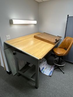 drafting table and chair