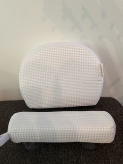 White Waffle Fabric Cosmetic Bag Set