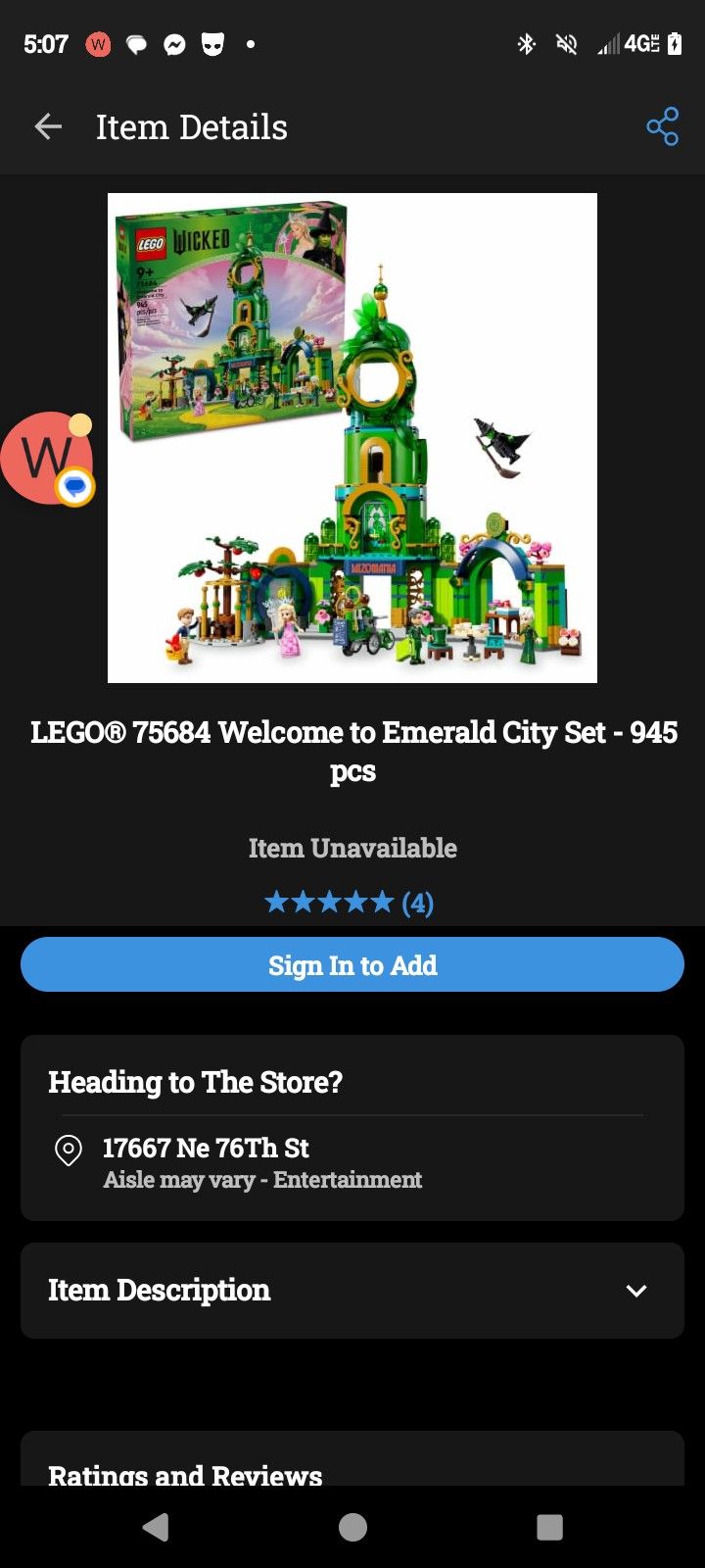 Legos 4 Different Boxes