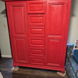 SOLID WOOD ARMOIRE/WARDROBE