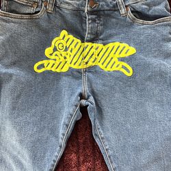 Men’s ICECREAM NEON LIME JEAN - MEDIUM BLUE WASH