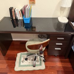 BED, MATTRESS, DESK