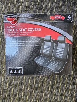 Auto Drive 4-Piece Padded Truck Seat Covers Black