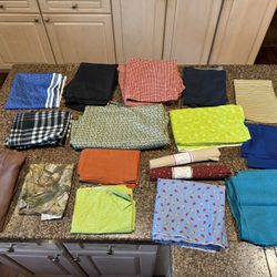 Assorted fabric remnants