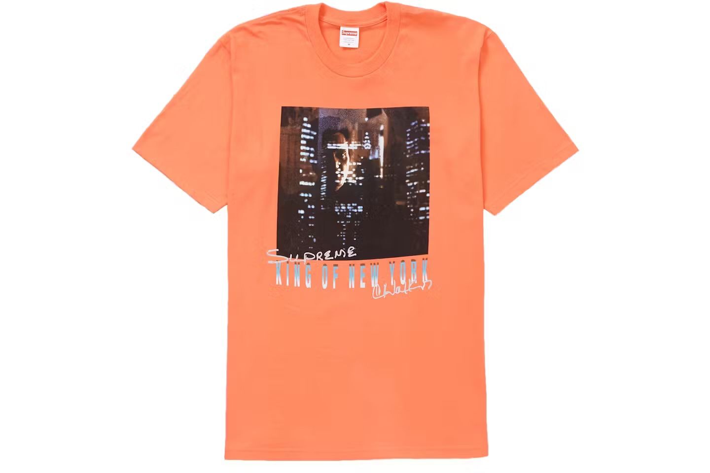 Supreme Christopher Walken King of New York Tee Medium Neon Orange SS19