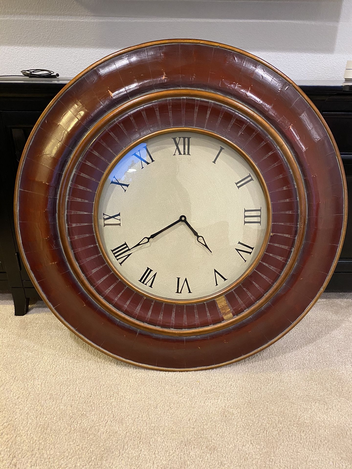 Antique red clock