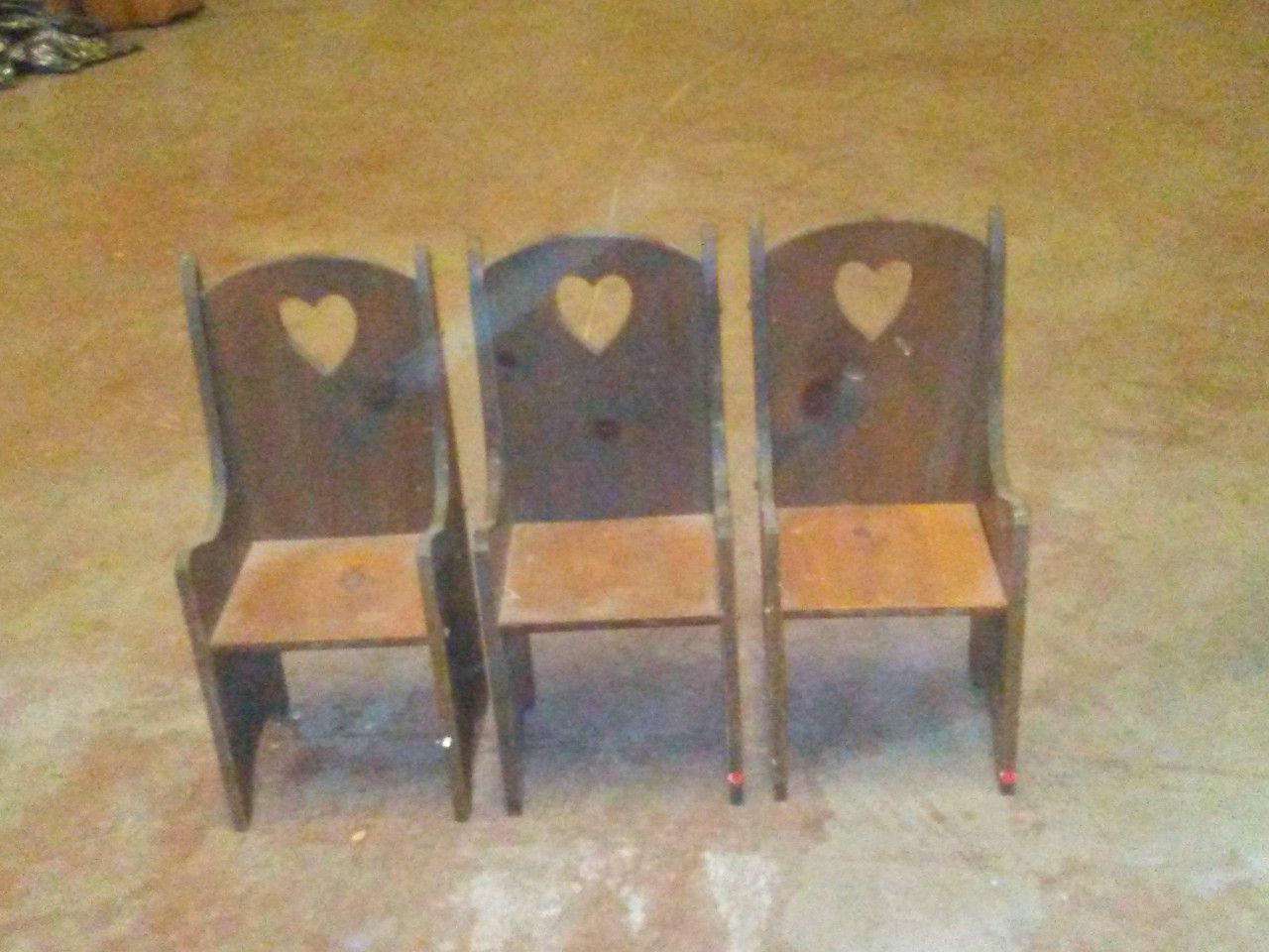 Antique Heart Schoolhouse Chairs