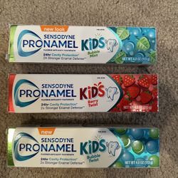 Kids toothpaste 4 oz: 3 for $5