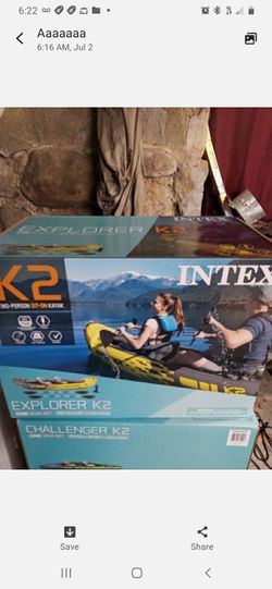 Intex K2 Explorer Inflatable 2 Person kayak..  Brand New In Box 