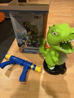 EagleStone Dinosaur Shooting Toys for Boys Girls, Kids Target Shooting Games w/ Air Pump Gun Birthday Party Supplies & LCD Score Record, Sound, 24 Foa