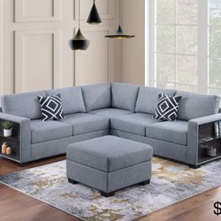 Sectional Sofa With Ottoman