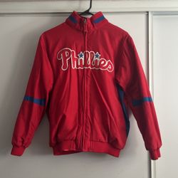 Vintage Authentic Majestic Phillies Baseball Jacket (Large)