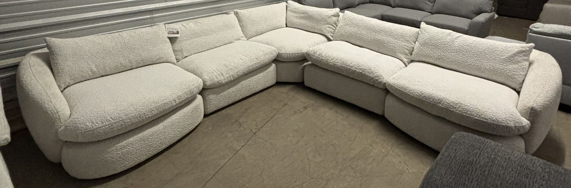 Boucle Modular Sectional Couch Delivery Available