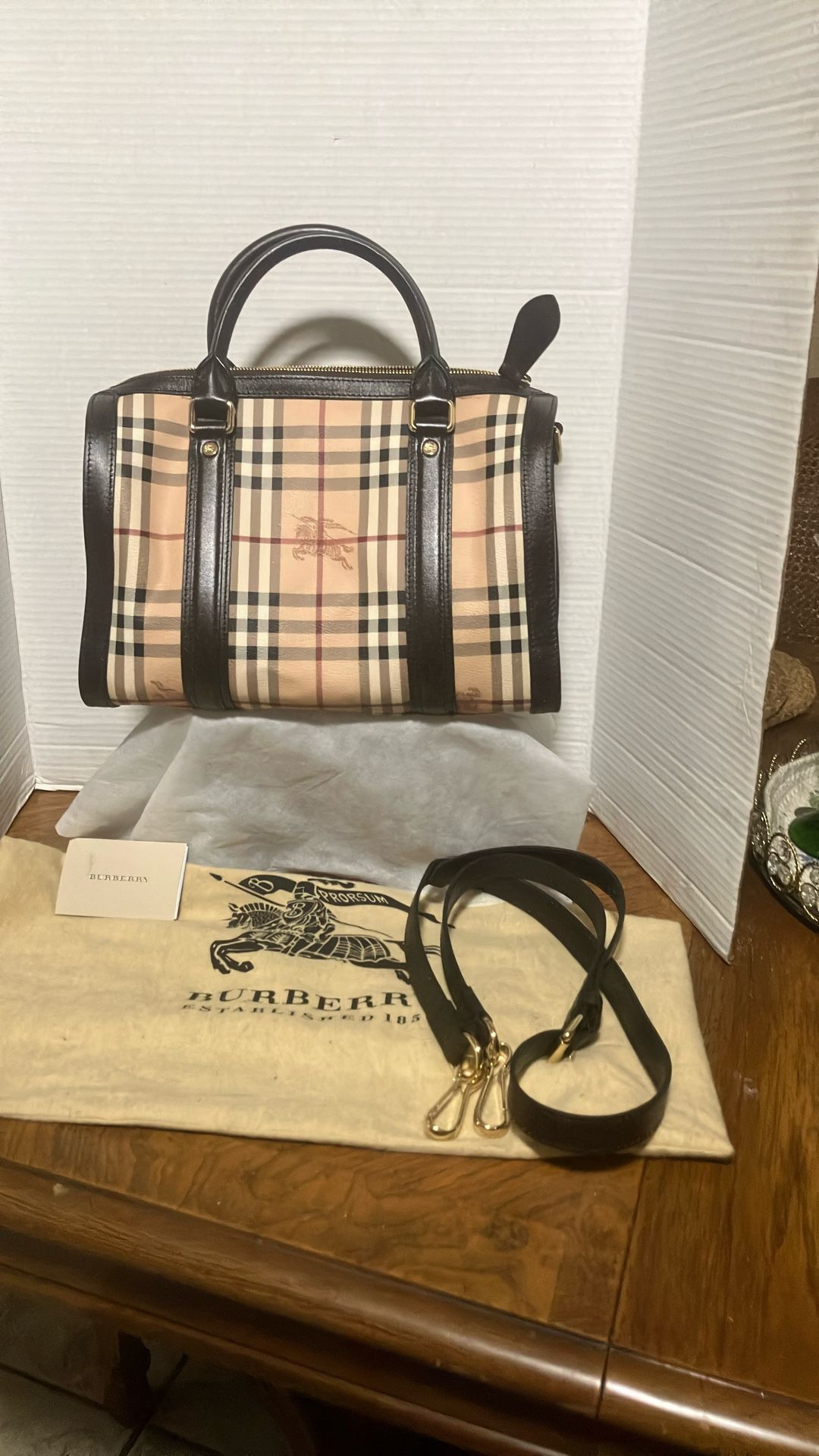 New Burberry Haystack Print Speedy Bag