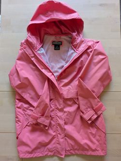 Lands' End Pink Rain Jacket Size M 10-12