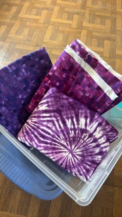 Purple scheme flannel fabric