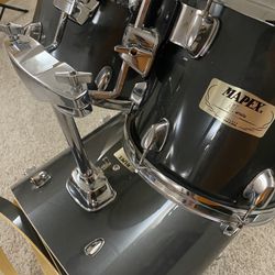 Mapex M Series 4 piece Drum Set Iron Grey-Charcoal Maple-Basswood w/ Tom Mount (early 2000’s)