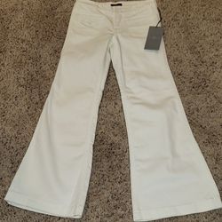 7 For All Mankind Georgia White Girls Flare Jeans Size 7 NWT