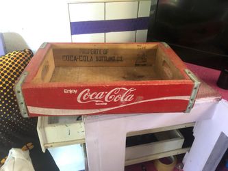 Vintage Coca Cola wood crate tin and nail brackets/ found on my uncles farm