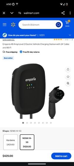 Emporia Level 2 Fast Charging Indoor/Outdoor