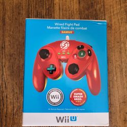 Nintendo Wii U Wired Fight Pad Metroid Orange Controller  Sealed 