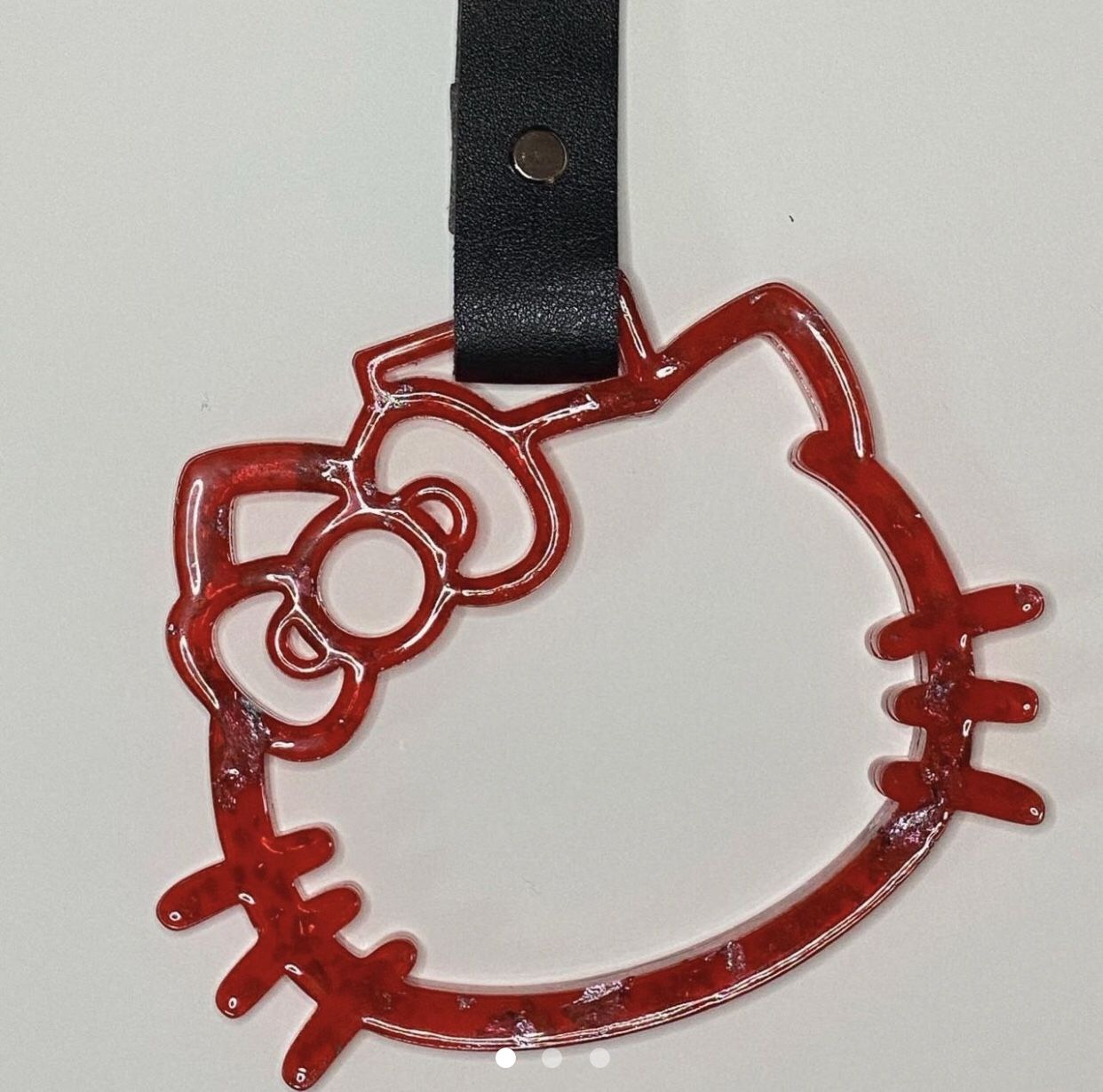 Hello Kitty Car Accessories - Red /w Silver Flakes