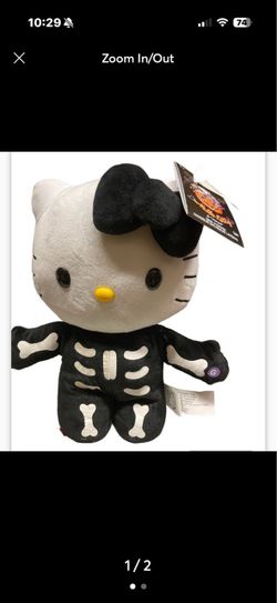 Hello Kitty Halloween Skeleton Plush with Tags