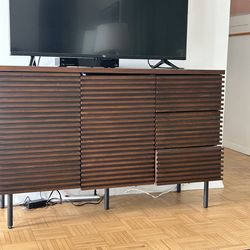 Brown fluted walnut Cabinet.