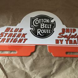 Vintage Cotton Belt Plate topper 