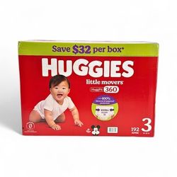 Huggies Little Movers Baby Diapers Size 3, 192 Diapers $34.99