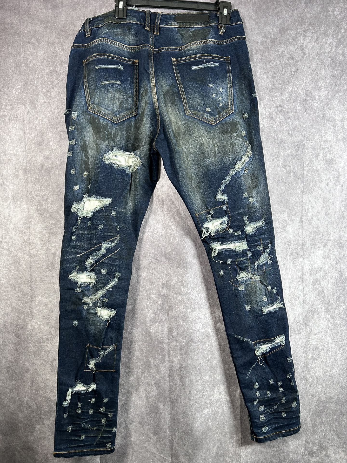 Embellish Distressed Paint Splatter Jeans – Size 36