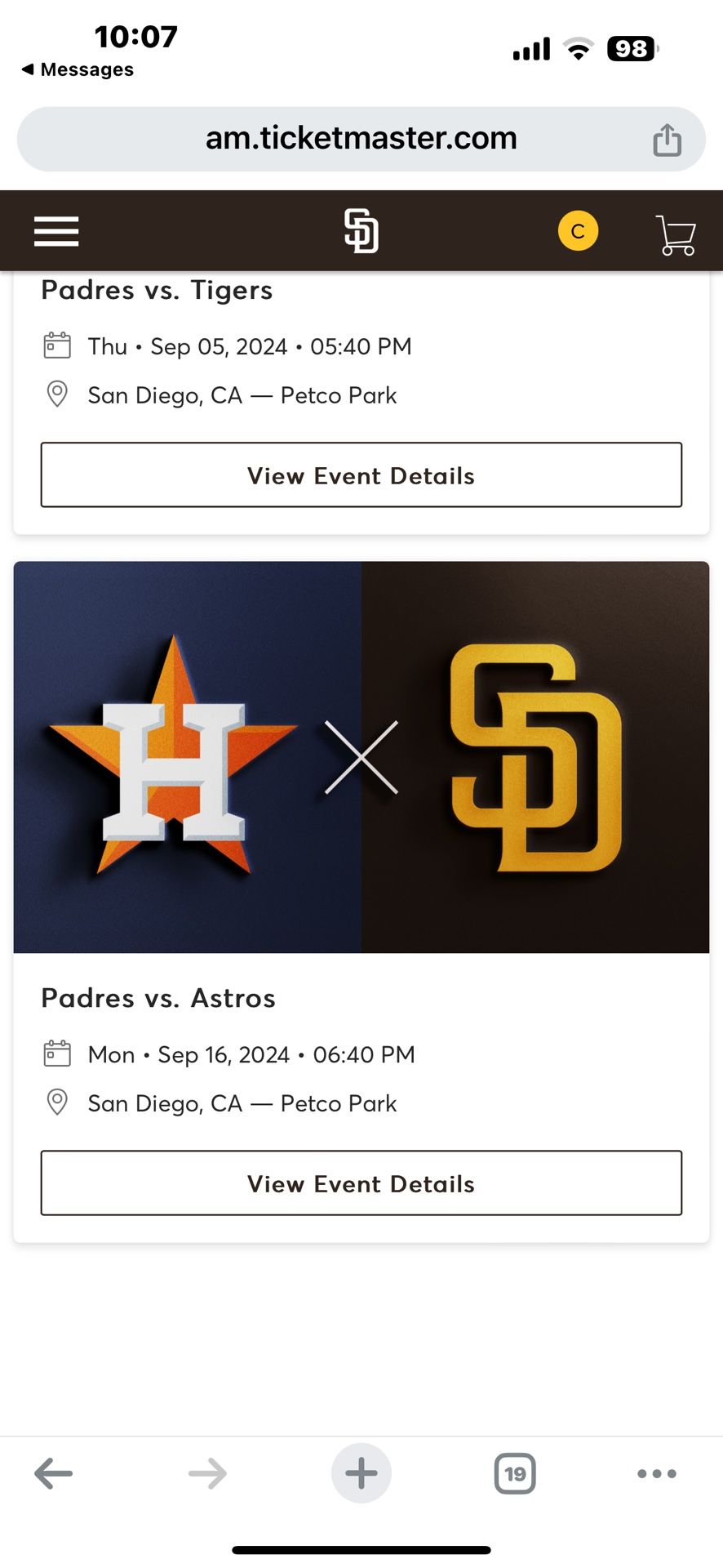 Padres Tickets
