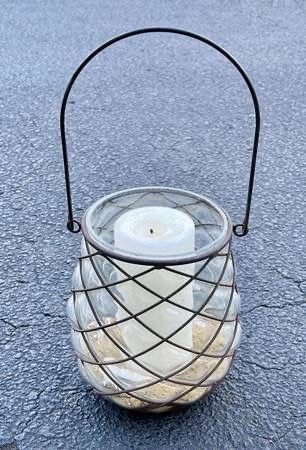 Glass Hanging Jar Candle Tealight Holder Lantern With Handle Wedding Home Garden Decoration Accent