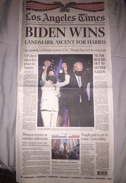 LA TIMES-Biden Wins! 1st woman VP