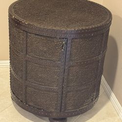 Antique Brown Wine Barrel (26” D X 27” H)
