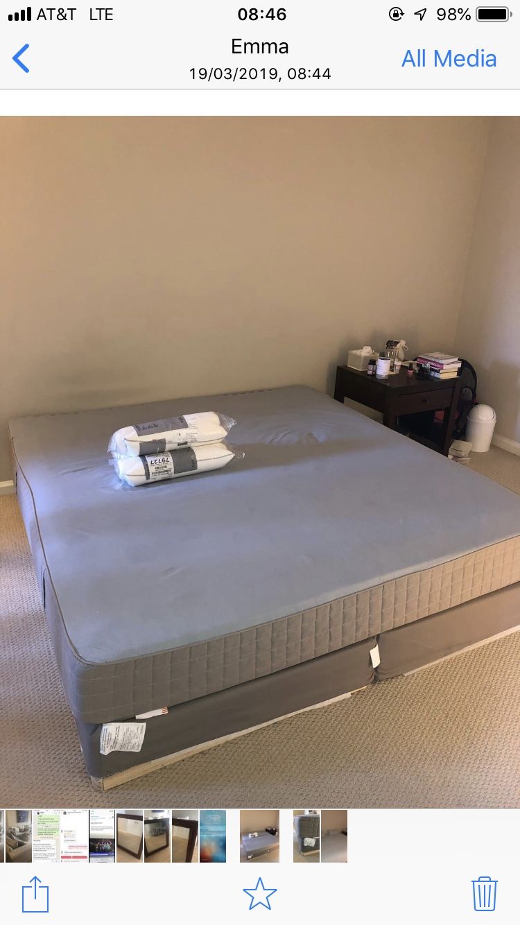 Super Comfortable King size Bed and Mattress