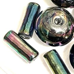 Blue Green Glass Beads