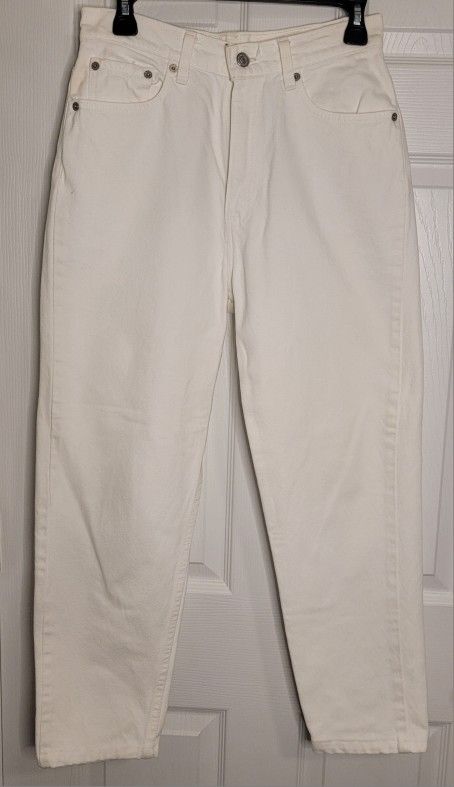 Vintage Levis 521 White Tapered Fit Tapered Leg 10 Short