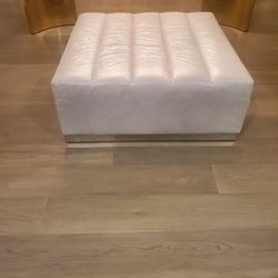 Batavia Large Square Ottoman Italian Leather