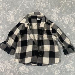 Baby Boy Black plaid Button Up Shirt