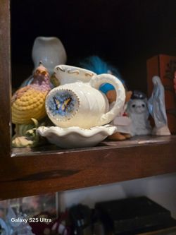 Ceramic Butterfly Mug and Saucer Set