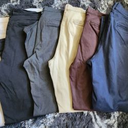 Pre-owned 6 Women's Lee All Day Straight Leg Pants Sz 16