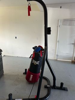 Everlast Punching bag gloves and stand