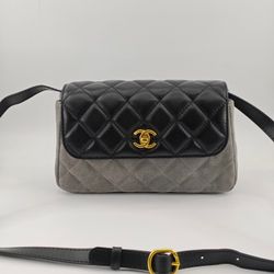 Authentic CC ladies' two-tone messenger bag