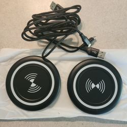 Fast Charge 15W Compact Wireless Charging Pad Bundle (Set of 2)