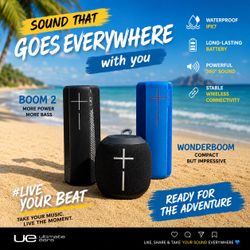 UE Boom 2 and Wonderboom Speakers / 3 for 1